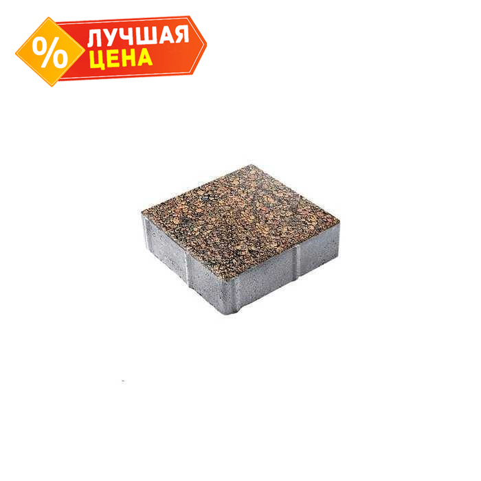 Плитка тротуарная Квадрат (ЛА-Линия) Б.1.К.8 Листопад гранит Арабская ночь 300х300х80 мм