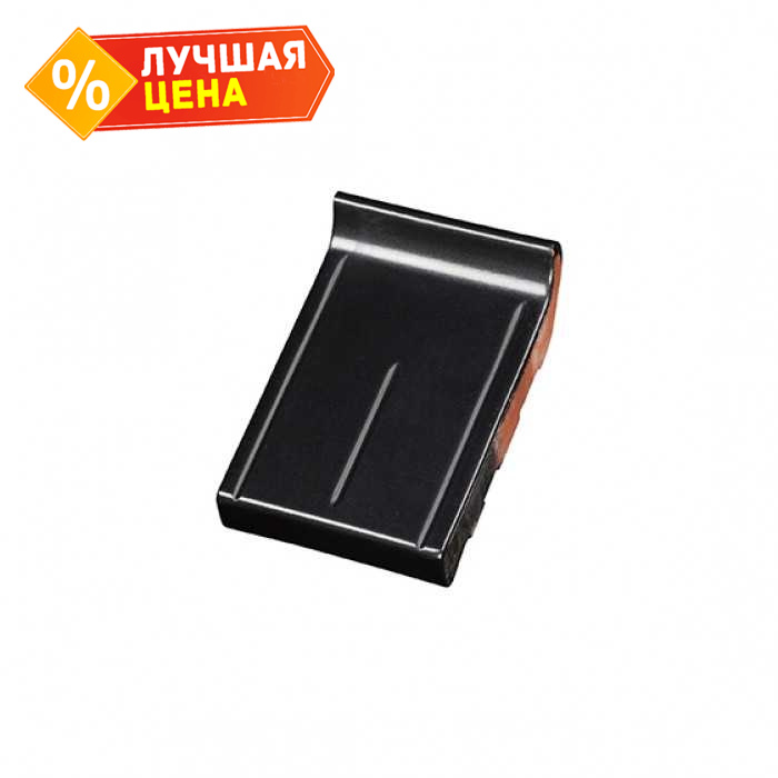 Клинкерный завершающий водоотлив Terca Black глазурованный, 160х105х30 мм