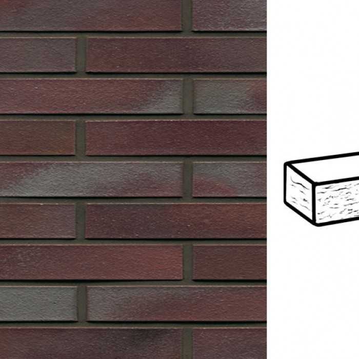 Кирпич клинкерный Muhr 10 Violettblau geflammt рустик, 290х90х52 мм